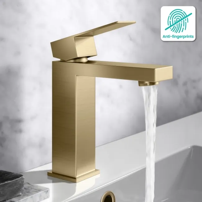 Dart Brushed Brass Basin Mixer Tap