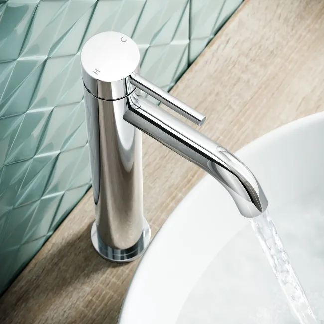 Selma Chrome High Rise Basin Mixer Tap