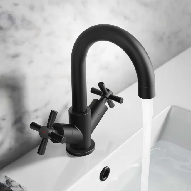 Exe Matt Black Basin Mixer Tap