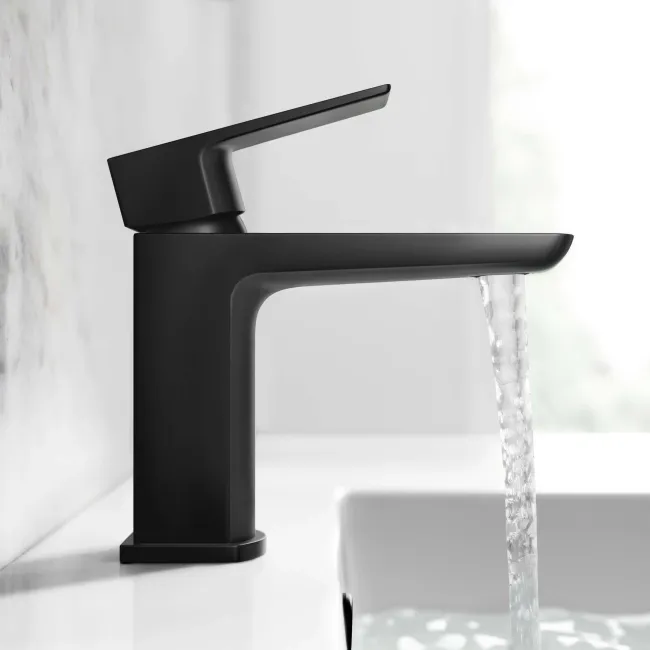 Ribble Matt Black Basin Mixer Tap