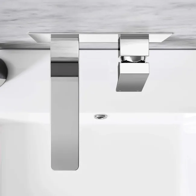 Ribble Chrome Wall Mounted Basin Mixer Tap