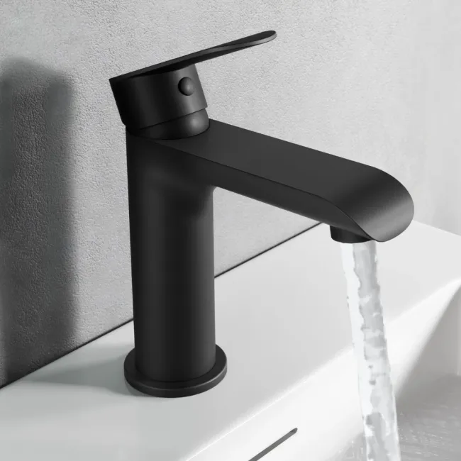Tay Matt Black Basin Mixer Tap
