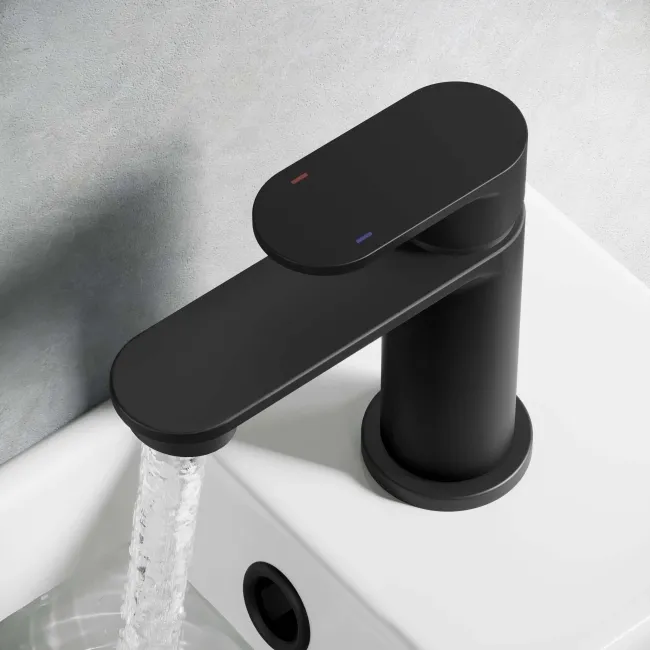 Avill Matt Black Cloakroom Basin Mixer Tap
