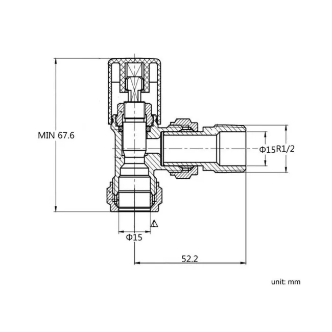 White Angled Manual Radiator Valves (Pair) Standard 15mm