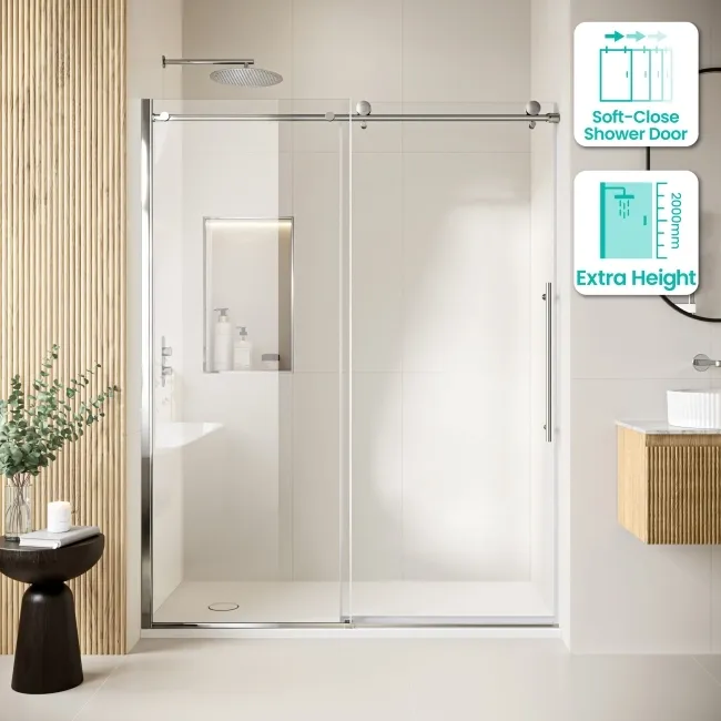 Prague 8mm Soft-Closing Sliding Shower Door 1500mm
