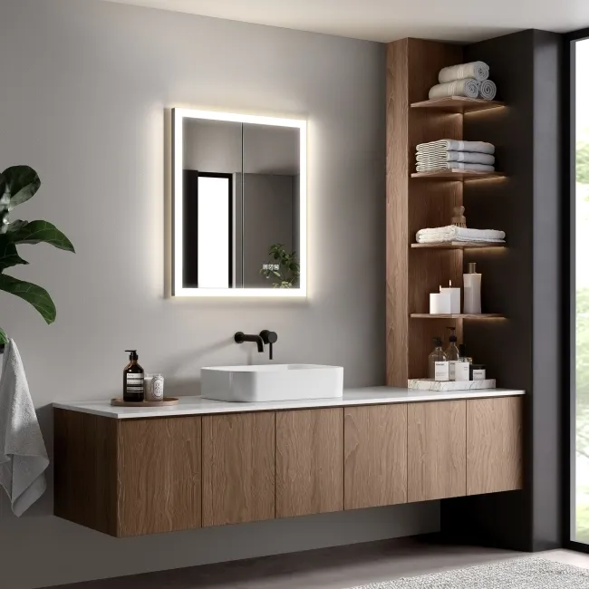 Ivy Recessed LED Mirror Cabinet 700x600mm