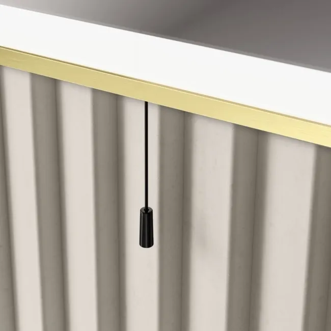 Mila Brushed Brass Battery Operated LED Mirror 600x400mm