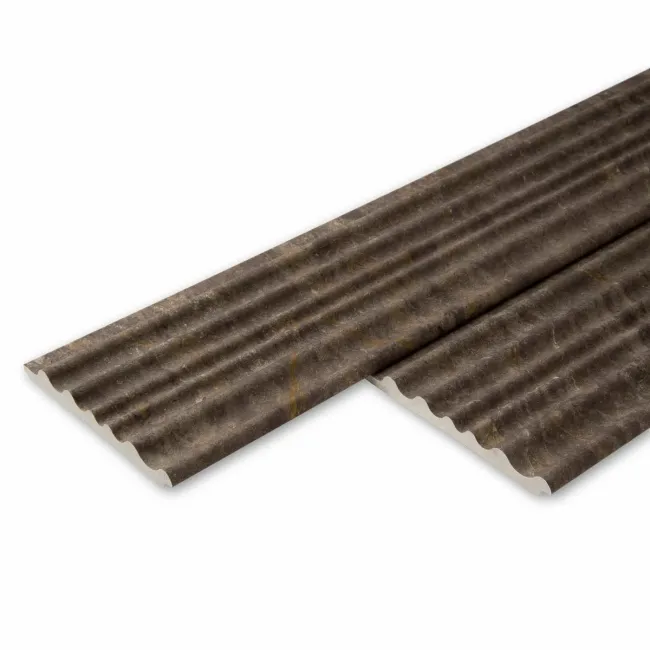 Trepanel Aqua 3D® Waterproof Medium Grey/Gold Marble Effect Grooved Wall Panel 3 Pack ( Covers 0.87 SQM)