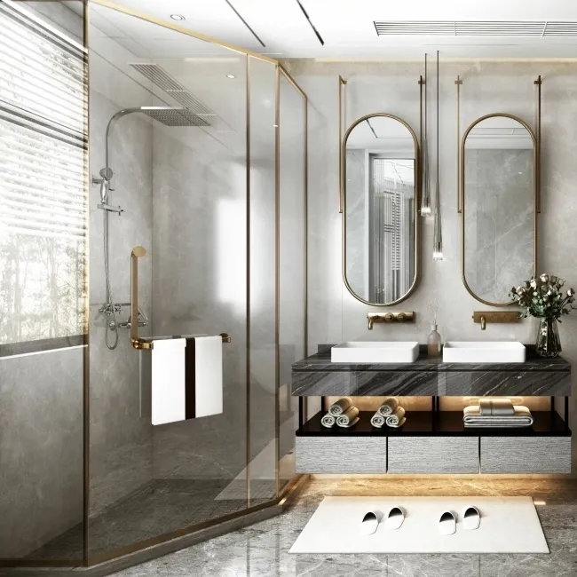 Trepanel Aqua Luxe® Grey Textured Natural Stone Effect Matt SPC Wall Panel 4 Pack (Covers 2.80 SQM)