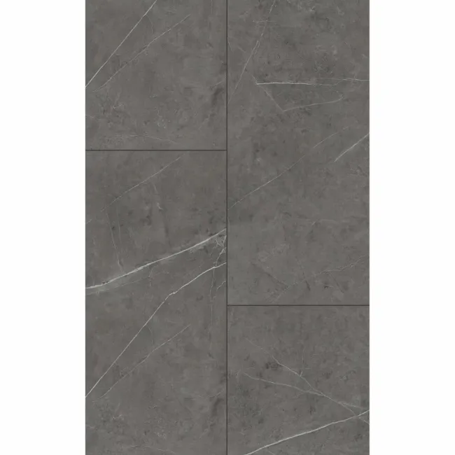 Trepanel Aqua Luxe® Grey Marble Effect Satin SPC Wall Panel 4 Pack (Covers 2.80 SQM)