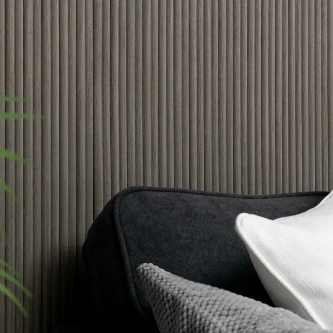 Trepanel Flex® Ash Grey Flexible Acoustic Wood Panels 2400x300