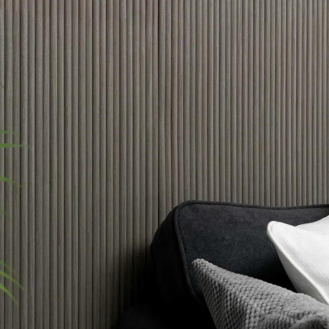 Trepanel Flex® Ash Grey Flexible Acoustic Wood Panels 2400x300