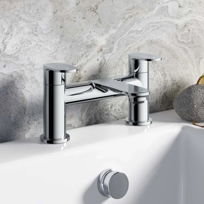 Anker Chrome Basin & Bath Mixer Tap Set