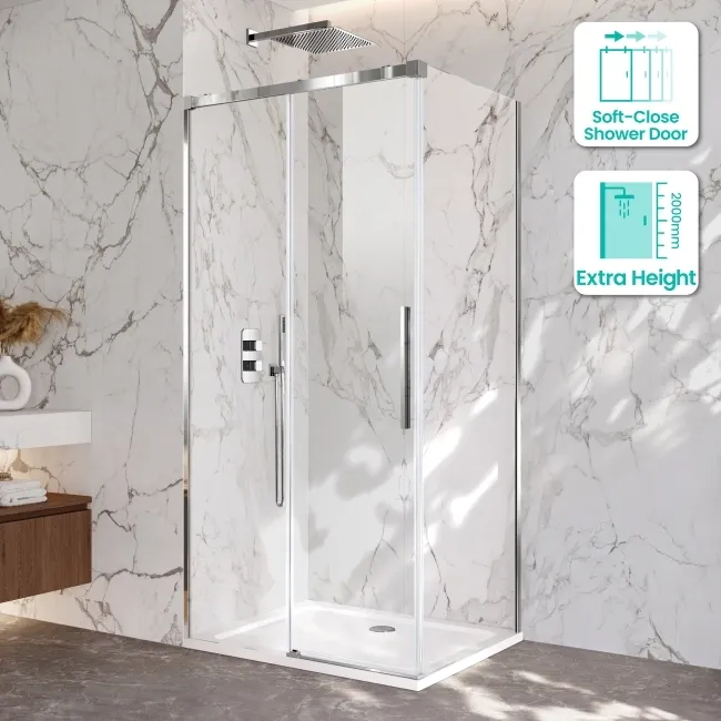 Lisbon 8mm Sliding Shower Enclosure 1100x800mm