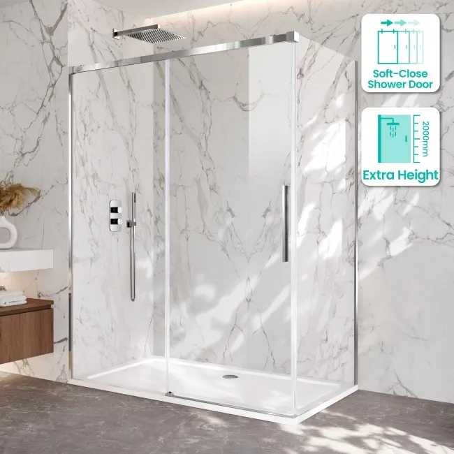 Lisbon 8mm Sliding Shower Enclosure 1600x700mm