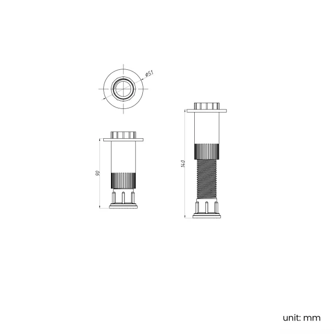 Cairo SMC Composite Leg Set and Plinths for 800mm & 900mm Square Trays