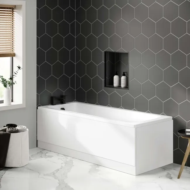 Hereford 1700x750 Square Single Ended Bath