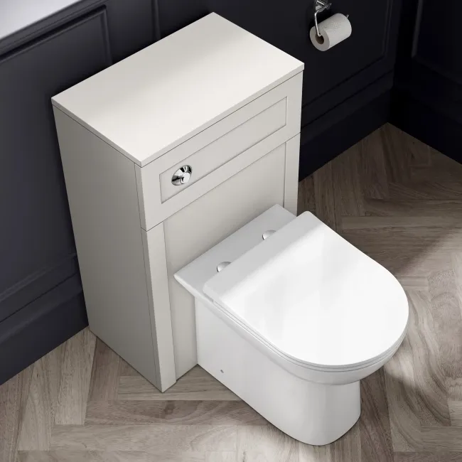 Capri Cotton White Combination Vanity Basin and Aruba Toilet 1050mm - Chrome Handles