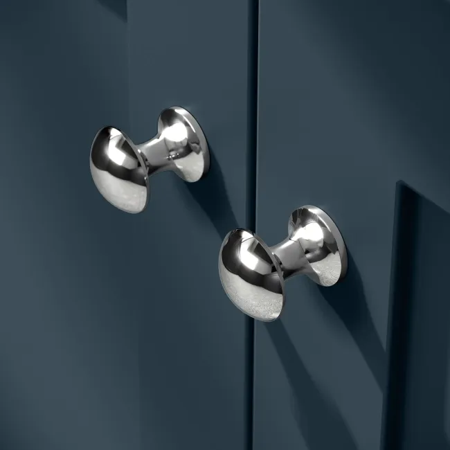 Capri Navy Blue Combination Vanity Basin and Aruba Toilet 1150mm - Chrome Handles