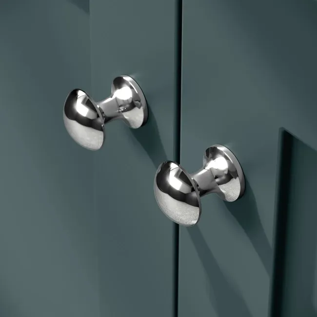 Milos Mystic Green Combination Vanity Basin and Aruba Toilet 1000mm - Chrome Handles