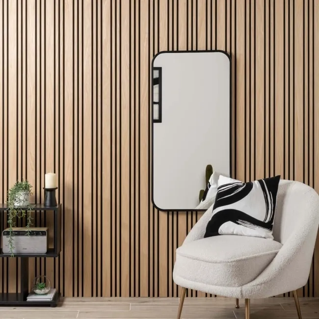 Trepanel Design® Oak Multi-Width Acoustic Wood Wall Panels