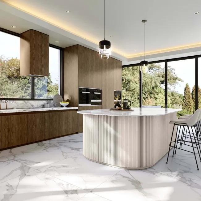 Trepanel Flex® White Flexible Acoustic Wood Panels 1200x600