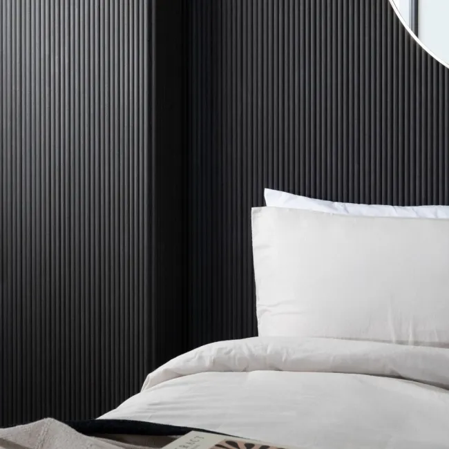 Trepanel Flex® Noir Black Flexible Acoustic Wood Panels 2400x300