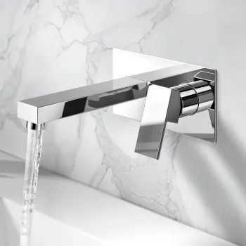 Tamar Chrome Wall Mounted Basin Mixer Tap