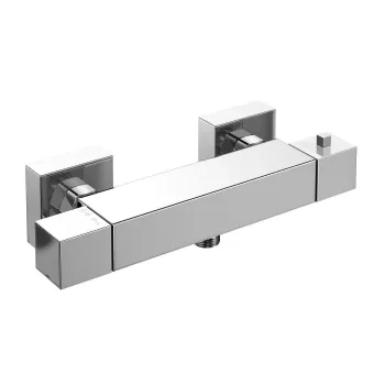 Carrick Chrome Square Thermostatic Shower Bar Valve