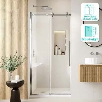 Prague 8mm Soft-Closing Sliding Shower Door 1100mm