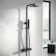 Matt Black Square Thermostatic Shower
