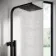 Matt Black Square Thermostatic Shower