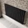Faro Matt Black Single Flat Panel Horizontal Radiator 600x980mm