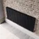 Faro Matt Black Double Flat Panel Horizontal Radiator 600x1400mm