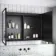 Mia Black Framed Illuminated LED Mirror Cabinet With BLUETOOTH Speaker & USB Port 710x1000mm