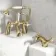 Nene Traditional Brushed Brass Basin & Bath Mixer Tap Set
