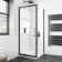 London Matt Black 6mm Pivot Shower Enclosure 700x700mm