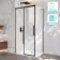 Lisbon Matt Black 8mm Sliding Shower Enclosure 1100x800mm