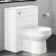 Harper Gloss White Back To Wall Unit and Miami Toilet