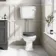 Hudson Traditional Toilet With Low-Level Cistern and Graphite Grey Wooden Seat