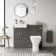 Harper Charcoal Elm Combination Vanity Basin & Atlanta Toilet 1000mm
