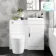 Avon Gloss White Combination Vanity Basin and Boston Toilet 950mm