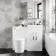 Avon Gloss White Combination Vanity Basin and Boston Toilet 1000mm