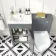 Bermuda Dove Grey Combination Vanity Basin and Boston Toilet 1000mm