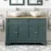 Lucia Midnight Green Double Vanity with Oak Effect Top & Round Counter Top Basin 1200mm