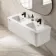 Sorrento Fluted Coastal White Wall Hung Double Basin Drawer Vanity 1200mm