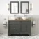 Lucia Graphite Grey Double Vanity with Oak Effect Top & Round Counter Top Basin 1200mm