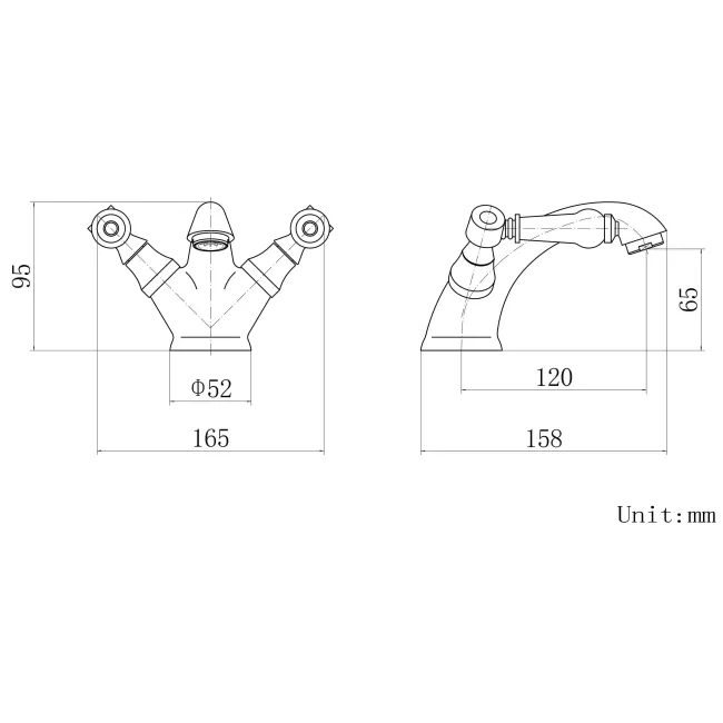 Cherwell Traditional Chrome Basin Mixer Tap