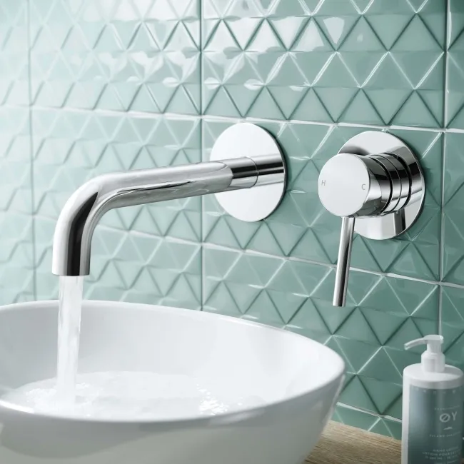 Selma Chrome Wall Mounted Basin Mixer Tap