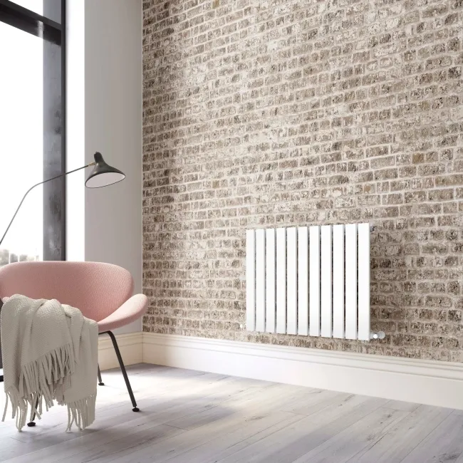 Faro White Single Flat Panel Horizontal Radiator 600x770mm